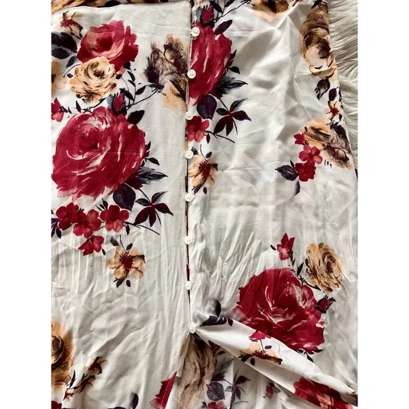 🔴SOLD🔴As U Wish white floral maxi dress - Picture 7 of 10